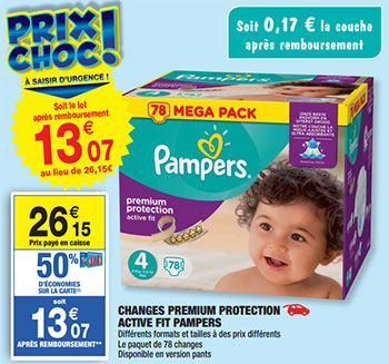 carrefour couche pampers