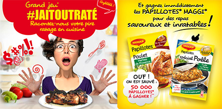 Distribution d'échantillons gratuits de papillotes Maggi