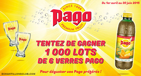 Des verres Pago à gagner