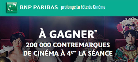 BNP Paribas prolonge la Fête du Cinéma