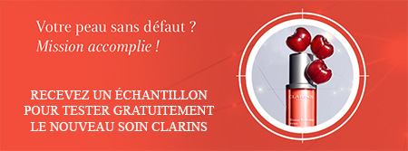 échantillon test du nouveau soin Clarins