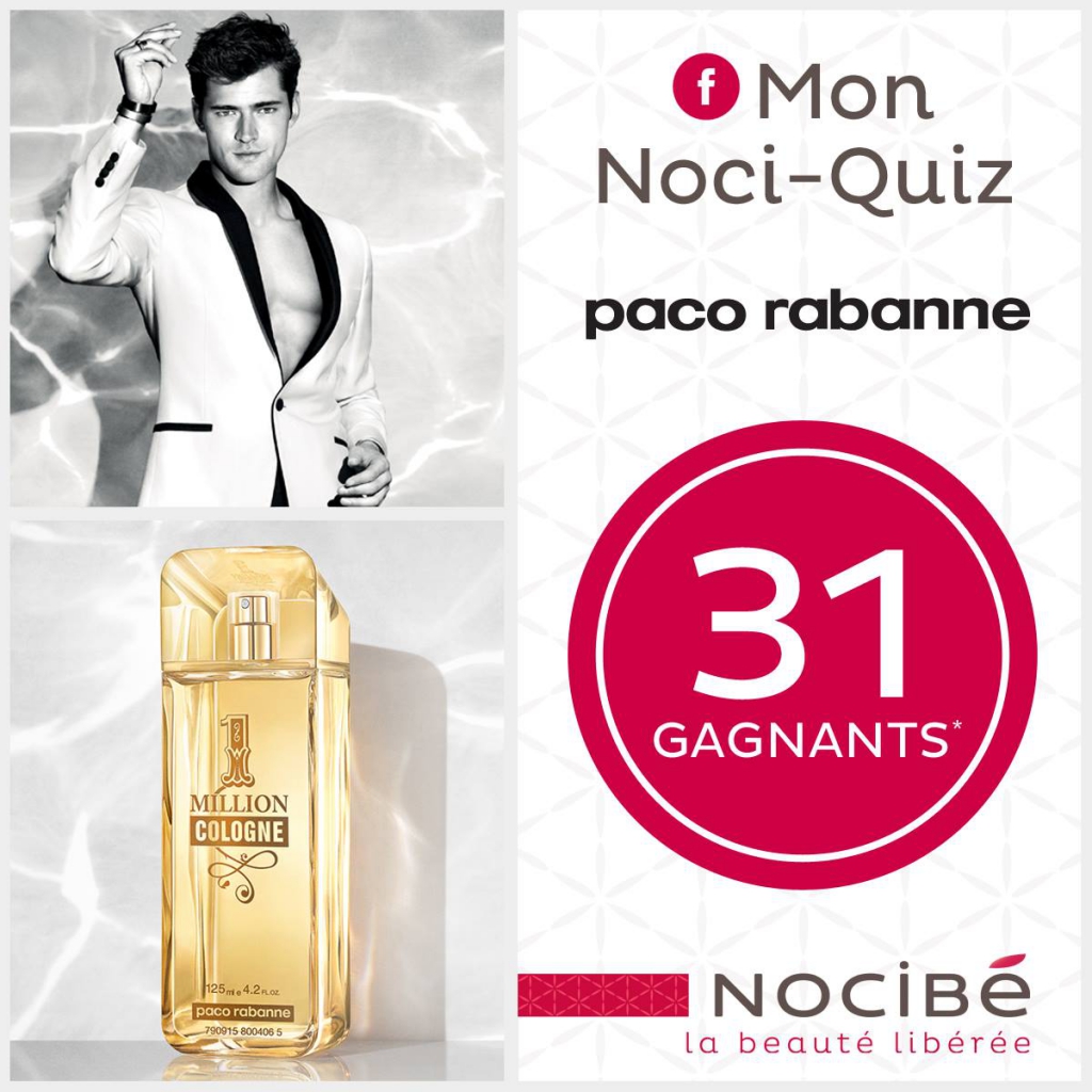 36 parfums 1 Million Cologne Paco Rabanne à gagner