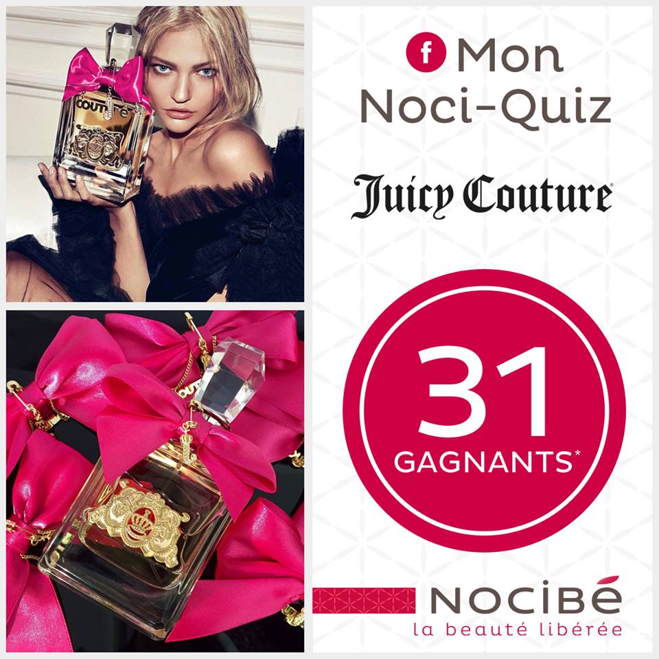 Jeu Nocibé : 32 parfums Juicy Couture et 1 porte-clé bijou à gagner