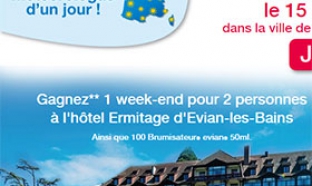 1 séjour à Evian-les-Bains et 100 brumisateurs Evian à gagner