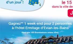 1 séjour à Evian-les-Bains et 100 brumisateurs Evian à gagner