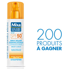 Spray Solaire SPF 50+ Mixa gratuit : 200 soins à gagner
