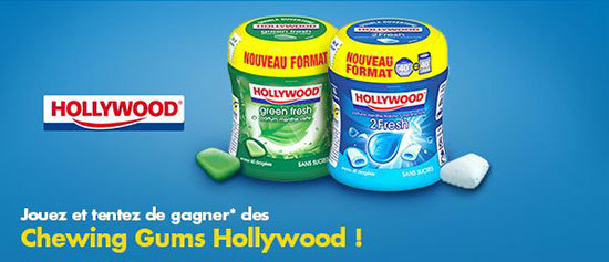 Gagnez des chewing-gums Hollywood