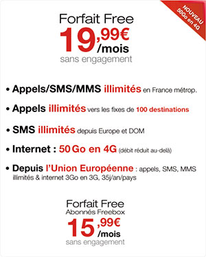 Forfait Free 4G