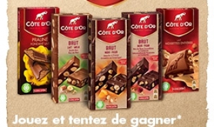 Jeu Côte d’OR avec 900 tablettes de chocolat à gagner