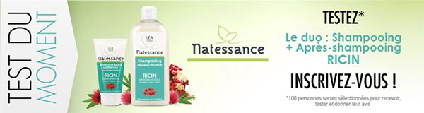 Testez 2 produits capillaires Natessance