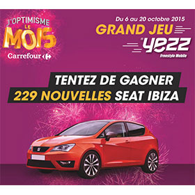 Jeu Le Mois Carrefour : 229 voitures Seat Ibiza à gagner !