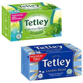 Testez les thés vert & noir de Tetley : 400 boîtes gratuites