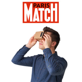 Visionneuse Cardboard gratuite offerte par Paris Match