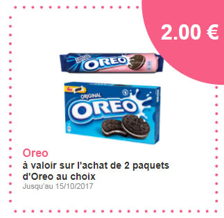 Bon de réduction Oreo