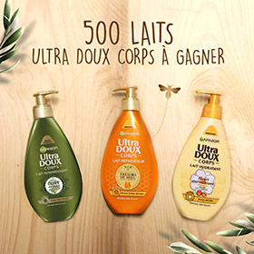 Instants Gagnants Garnier : 510 laits pour le corps Ultra DOUX