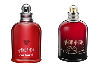 échantillons du parfum et de l'eau de toilette Cacharel Amor Amor