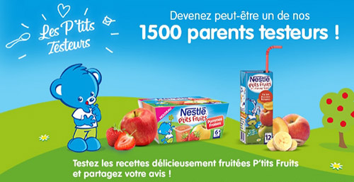 Testez les P’tits Fruits Nestlé Bébé