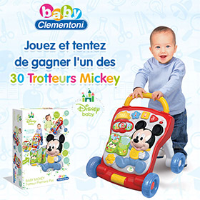 Jeu concours Infobébés : 30 trotteurs Mickey à gagner