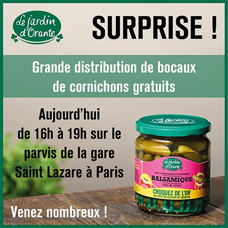 Mini Cornichons Balsamique gratuits offerts par Le jardin d'Orante