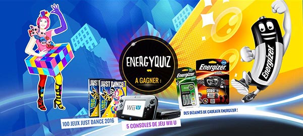 175 cadeaux à gagner avec Energizer et Juste Dance