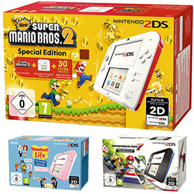 Auchan : Nintendo 2DS + Jeu = 45€ au lieu de 90€ (50% de réduction)