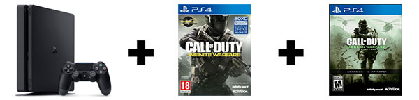 Console PS4 1 To Slim + 2 jeux Call of Duty