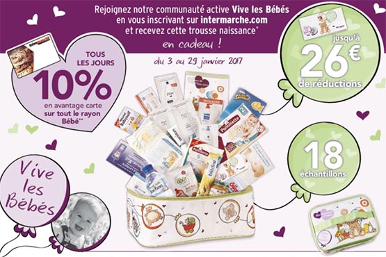 Coffret de naissance 2017 offert par Intermarché