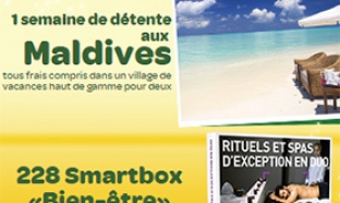 Concours Carrefour et Danone : Séjour Maldives + 228 Smartbox