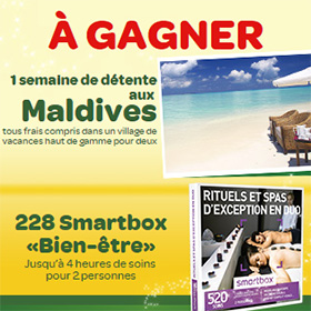 Concours Carrefour et Danone : Séjour Maldives + 228 Smartbox