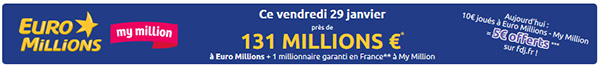 Tirage Euro Millions vendredi 29 janvier