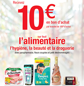 Bons d’achat Carrefour de 10€ offerts le 12 et 13 Février 2016