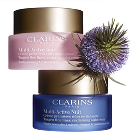 Clarins : Échantillons gratuits du duo Multi-Active + Concours