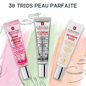 Jeu concours Erborian : 30 trios de soins Peau Parfaite à gagner