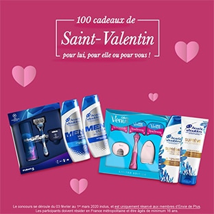 Jeu Saint Valentin Envie de Plus : 100 coffrets beauté à gagner