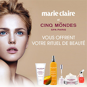 Jeu Marie Claire : 10 coffrets de beauté Cinq Mondes à gagner