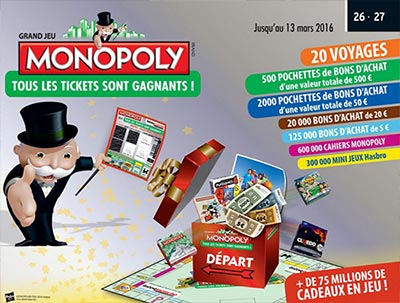 Le grand jeu Intermarché Monopoly 2016