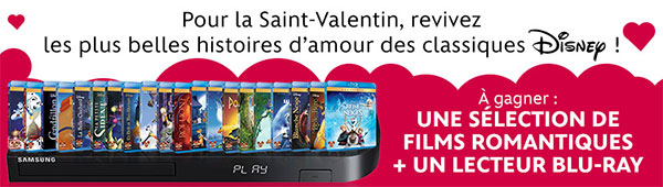 Concours Disney : Revivez les plus belles histoires d'amour en Blu-Ray