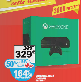 Auchan : Xbox One 50% de réduction