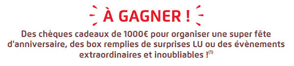 Jeu Concours Lu : 120 cadeaux