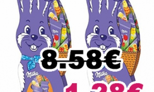 Optimisation Carrefour : 2 lapins Milka Napolitains pour 1.28€