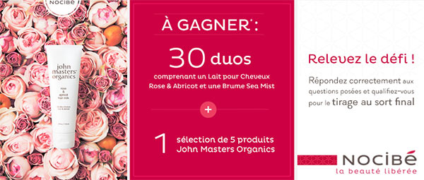 Gagnez une sélection de soins John Master Organics