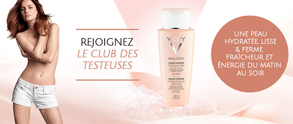 50 soins Vichy Ideal body Aqua Sorbet gratuits