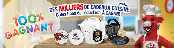 Les cadeaux à gagner au jeu La vache qui rit