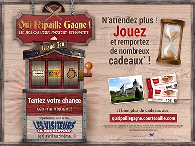 Cadeaux Les visiteurs avec Courtepaille