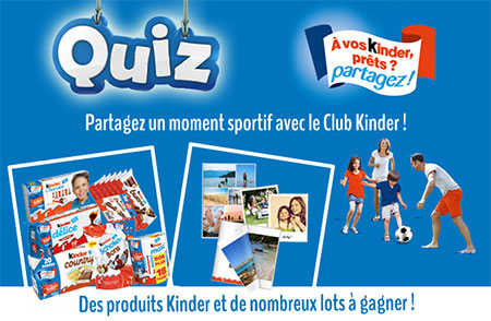 Jeu-concours Club Kinder « Partagez un moment sportif »