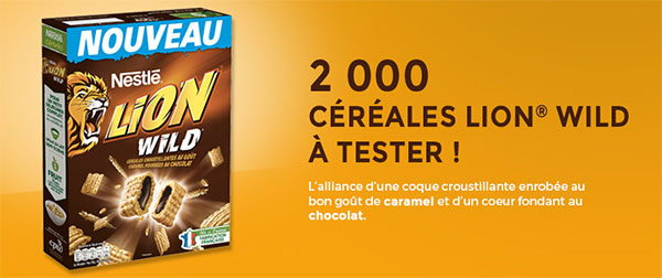 Test de céréales Lion Wild : 2000 paquets gratuits