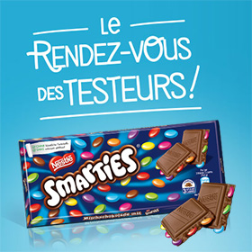 2000 tablettes de chocolat Smarties gratuites à tester