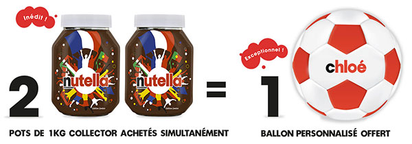 Ballon Nutella personnalisable offert