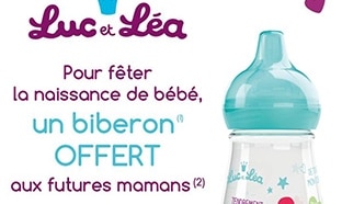 Tentez de recevoir un biberon Luc et Léa gratuit : 1000 offerts