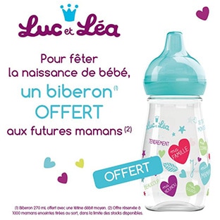 Tentez de recevoir un biberon Luc et Léa gratuit : 1000 offerts